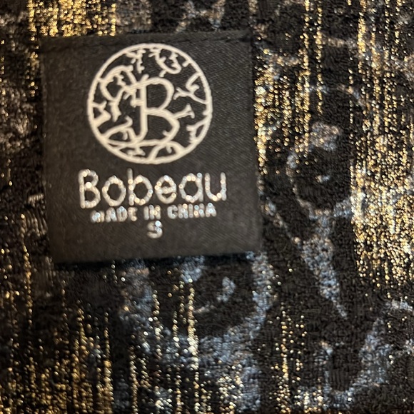 Bobeau Women’s Size Small Open Gold On Black Blazer Jacket - Picture 4 of 10